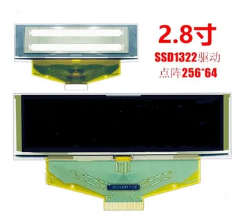 IPS 2.8 инчов 30PIN SPI жълт / син / бял OLED дисплей екран SSD1322 устройство IC 8Bit паралелен интерфейс 256 * 64