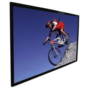 16:9 Фиксирана рамка 3D прожекционен екран за домашно кино Монтиране на стена 2.35:1 8K Ultra HD 3D черен прожекционен екран