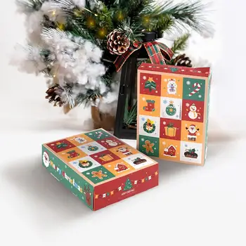 Коледна подаръчна кутия Изненадваща кутия за пълнене Вълнуващо отброяване на децата Адвент календар 5бр Коледна празна подаръчна кутия с 12 за нови