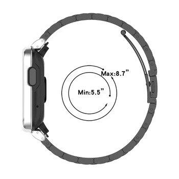 KX4A лента от неръждаема стомана, съвместима за Xiaomi Watch Lite/Redmi Watch Smartwatch Durable Metal Strap Wristband Quick Release