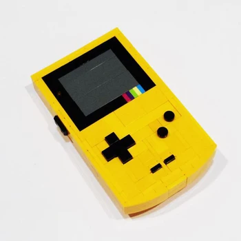 MOC Game Boy Цветни градивни блокове Идеална игрова конзола DIY тухли Детски играчки за рожден ден за възрастни Комплекти творчески жълт модел