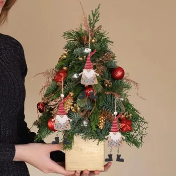 Коледен декор 2024 Коледна кукла декорация Коледа безличен старец малък висулка дърво безплатна доставка Adornos de Navidad