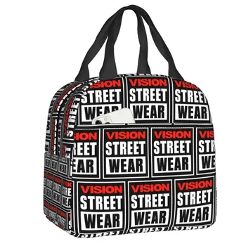 Vision Street Wear Топлоизолирана чанта за обяд Жени Resuable Обяд Tote за работа Училище Travel Съхранение Храна Bento Box