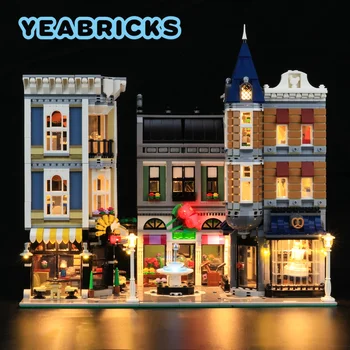 YEABRICKS LED Light Kit за 10255 Комплектът от квадратни строителни блокове за сглобяване (НЕ включва модела) Тухли Играчки за деца