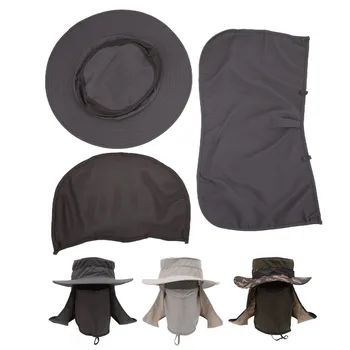 Риболовна шапка врата клапа свалящ найлон слънцезащита за раница за лов за мъж за туризъм за жени за риболов