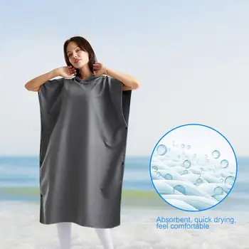 Кърпи за плуване Кърпа за смяна на халат Пончо дишаща супер силно абсорбираща бързо суха изключително дълга кърпа за плаж