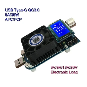Lcd дисплей индикатор капацитет на батерията напрежение монитор CC USB тип C QC2.0 / 3.0 AFC FCP батерия тестер разреждане електронен товар