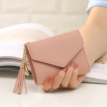 Розови жени мини пискюл висулка портфейл притежател на карта мода монета чантата