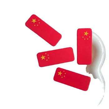 Оригинален петзвезден червен флаг патица устата клип Национален празник Китайски червен малък фиба студент патриотичен взрив ръб клип фиба