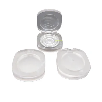 20pcs компактни кутии вътрешни 42mm нови празни ясни замръзване преносими козметични опаковки пластмасови за многократна употреба кутия сенки случай с тиган