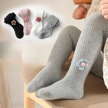 Детски клинове пролетен и есенен средно и тежко носене бебешки памучен чорапогащник детски чорапи за момичета на възраст 1-3 години Чорапогащи