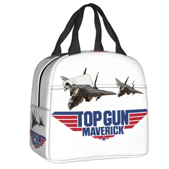 Tom Cruise Film Top Gun Maverick изолирана чанта за обяд за жени водоустойчив термичен охладител Bento Box училище деца храна чанти
