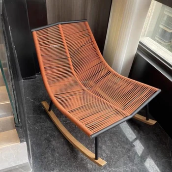 Японски открит градински дивани свободно време градинска мебел дома въже хол стол люлеещ се стол за балкон двор диван GM