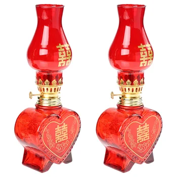 2pcs керосин лампа горелка вътрешна употреба аварийно стъкло занаяти Tealight притежателя китайски стил лампа