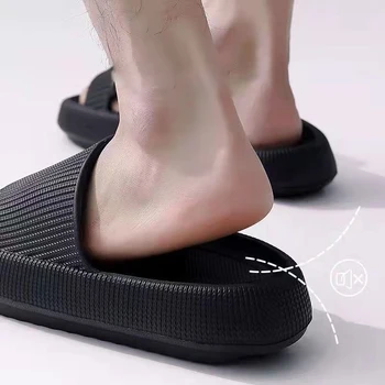 Мъжка мода мека подметка Ева вътрешни пързалки дебела платформа баня Домашни чехли Дамски сандали 2023 Летни неплъзгащи се джапанки