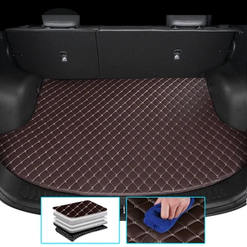 Персонализирана подложка за багажник за кола за GREELY Emgrand EC7 LC X7 GX7 кожа неплъзгаща се водоустойчива авто килим килим 14 цвята аксесоари за кола