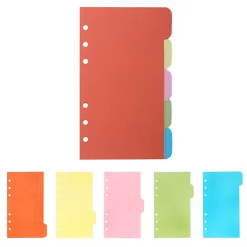 25PCS разделител комплект цветни класьори разделител индексни карти бележник бележник аксесоари училище канцеларски материали
