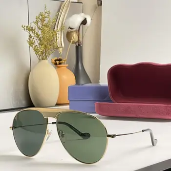 Пилотни слънчеви очила Мъже Жени Мода Личност Дизайнер Модел Майстор Класически ретро Открит UV400 Gold Girl Марка слънчеви очила