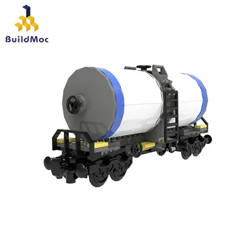BuildMoc цистерна вагон строителни блокове съвместими D B всички тип влак парен локомотив тухли модел играчка за деца рожден ден подарък
