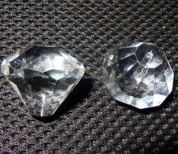 27mm Прозрачна кристална топка за полилей от оптични влакна / завеса Висулки
