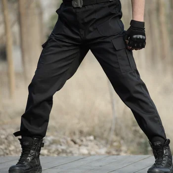 Four Seasons Security Training Trousers Black Multi Pocket Durable Worker Pants Special Training Working Wear Tactical Pants