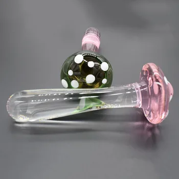 Mushroom Glass Anal Plug за жени Сексуална играчка Възрастен Buttplug Glass Масажор на простатата Анален секс играчки Секс магазин
