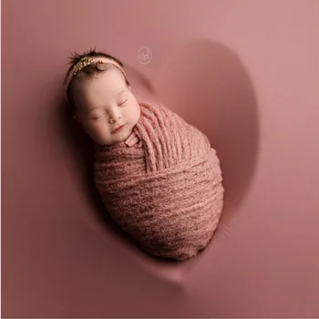 Новородени фотография подпори обвивам одеяло деца фотография доставки мохер трикотажна обвивка