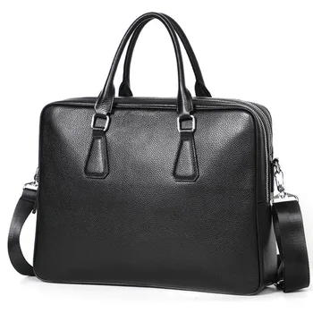 Мъжки чанти за рамо от естествена кожа Бизнес куфарче Мъжка чанта Crossbody Messenger чанти Мода Висококачествена чанта за офис от телешка