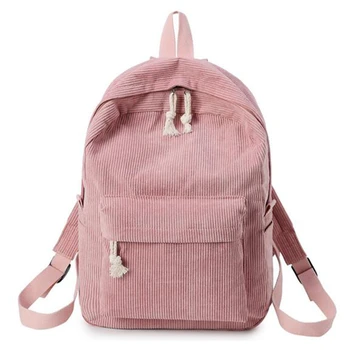 Дамска раница Кадифе дизайн училище раници за тийнейджърки училище чанта раирана раница пътни чанти Soulder чанта Mochila