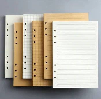 Напълнете вътрешните листове Loose Stationery Leaf Spiral Blank 45 Inside Paper Binder Notebook Grid Craft Page Line