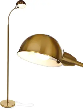  LED подова лампа, свободно стояща ъглова полюсна светлина с регулируема гъска, висока ярка кльощава лампа за офис бюро, хол 