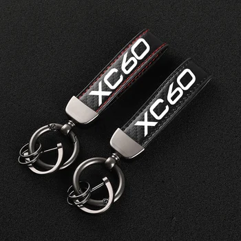 висококачествен кожен ключодържател за кола 360 градуса въртящи се ключодържатели за подкова за автомобил Volvo XC60 Аксесоари