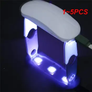  1 ~ 5PCS мини нокти сушилня машина микро UV LED лампа преносим USB гел за нокти втвърдяване машина сгъваем лак за нокти бързо осветление 2