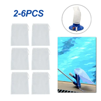 2-6pcs басейн чистач чанти плувен басейн всмукване фина мрежа за вакуум лист окото OPP пластмасова торбичка нетни филтърни кошници чорап чанта