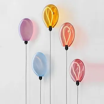 Modern Novelty балон стенни лампи - цветни осветителни тела за коридора декор - сладък спалня хол декорация светлини
