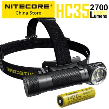 NITECORE HC35 USB акумулаторно фенерче L-shpe фар 2700 лумена метален магнитен фар прожектор, 21700 4000mAh батерия