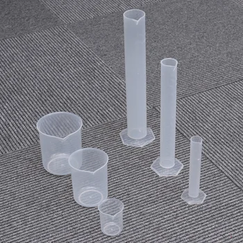 3 Размери Мерителен цилиндър Градуирани цилиндрични чаши 25ml 100ml 250ml, Градуирани мерителни чаши Set 50ml 250ml 500ml