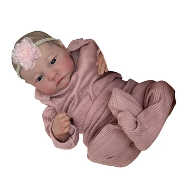 19inch Преродени бебешки кукли 3D кожа Бебешки кукли от реалния живот Меко докосване Реалистични преродени кукли Играчка Видими вени за събиране