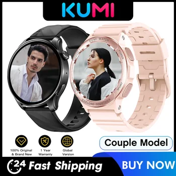KUMI Smart watch 100+Exquisite Dial Bluetooth Call 24-Hour HealthMonitoring Life Waterproof 100+sport for couples безплатна доставка