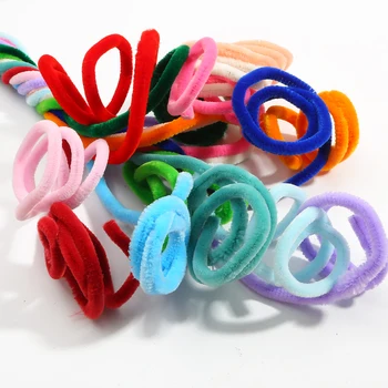 6 8 10mm цветен блясък плюшени 1 метра дълги тръби за почистване на стъбла DIY деца творчески керемиди шенилни пръчки образователни играчки занаят