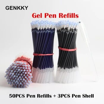 53PCS/Lot Colorful Gel Pen Set Pen Shell 0.5mm Refill добър подарък за офис консумативи Pen Students Exam Special