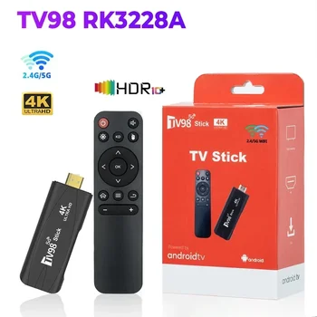 TV98 RK3228A Смарт ТВ стик Android 7.1 2.4G / 5G двулентов WIFI TV стик 4K HD 8GB / 16GB медиен плейър Смарт Android TV стик