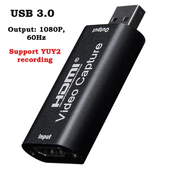 USB 3.0 карта за заснемане на видео 1080P 60fps 4K HDMI-съвместима кутия за видео грабител за рекордер за игрална камера на живо