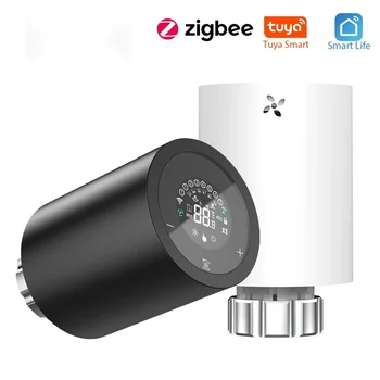 Tuya Smart ZigBee радиатор задвижващ механизъм програмируем термостатичен радиатор клапан приложение Поддръжка на дистанционен температурен контролер Alexa