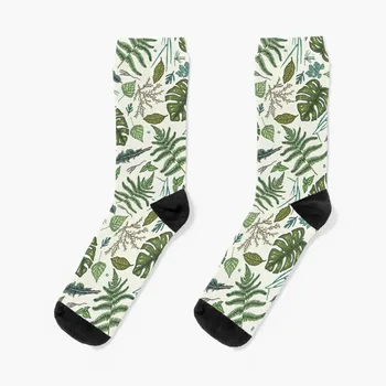 Зелени листа модел Чорапи компресия чорапи Жени Термо чорапи мъж зимен подарък Чорапи Жена Мъжки
