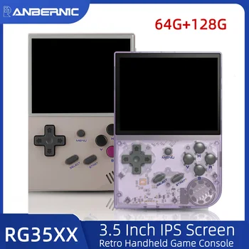 ANBERNIC RG35XX Ретро ръчна игрова конзола Съвместима Linux система 3.5inch IPS екран преносим джобен видео плейър PS1 конзоли