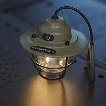 Къмпинг лампа Ултра-ярка акумулаторна Led къмпинг фенер водоустойчива димируема ретро електрическа лампа за дейности на открито Пешеходен туризъм